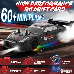 1:20 Scale God of War Gtr Toy Car, RC Drift Car, Remote Controlled Car, 2.4GHz All-Wheel Drive Racing Toy, LED Lights, Rechargeable Battery, Perfect Gift for Adults and Kids