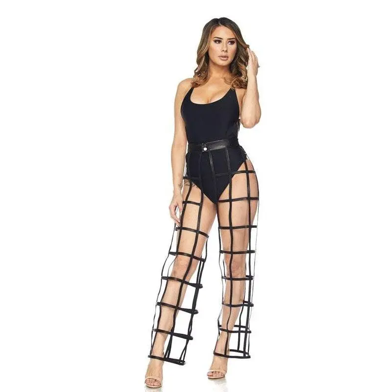 Level Up Cage Cut Out Chaps Pants