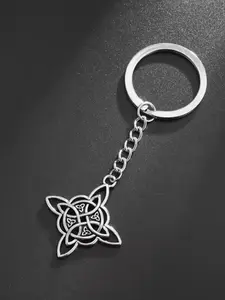 Vintage Witchcraft Witch Knot Gothic Cross Keychain Fashion Lucky Irish Amulet Celtic Knot Men Women Gifts