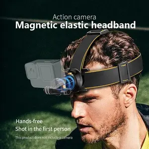 Adjustable Headwear Phone Camera Mount, First-Person View Shooting, Unboxing Camcorder Live Headband, Sports Camera Quick Release Headband