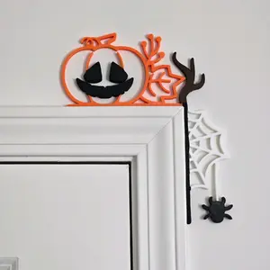 Halloween Corner Door Sign Decor 3D Printed Ornaments Decoration