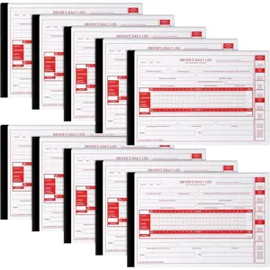 10 Pack 2026 2027 New Log Book for Truck Drivers 8.5" x 5.5" Daily Log Book with Detailed Driver Vehicle Inspection Report Recap for Truck 2-ply Carbonless