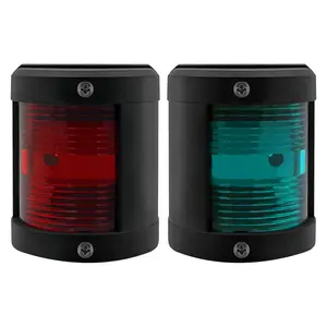 ISURE MARINE Boat Green Starboard and Red Port Side Black Stern LED Navigation Light 90° IP66 Anchor Signal Mast Light