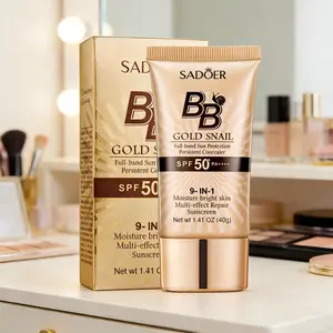 BB Cream Tinted Moisturizer With SPF 50, 9 in 1 BB Cream Sunscreen Protection Concealer, Foundation Full Coverage Tinted Moissturizer for All Skin