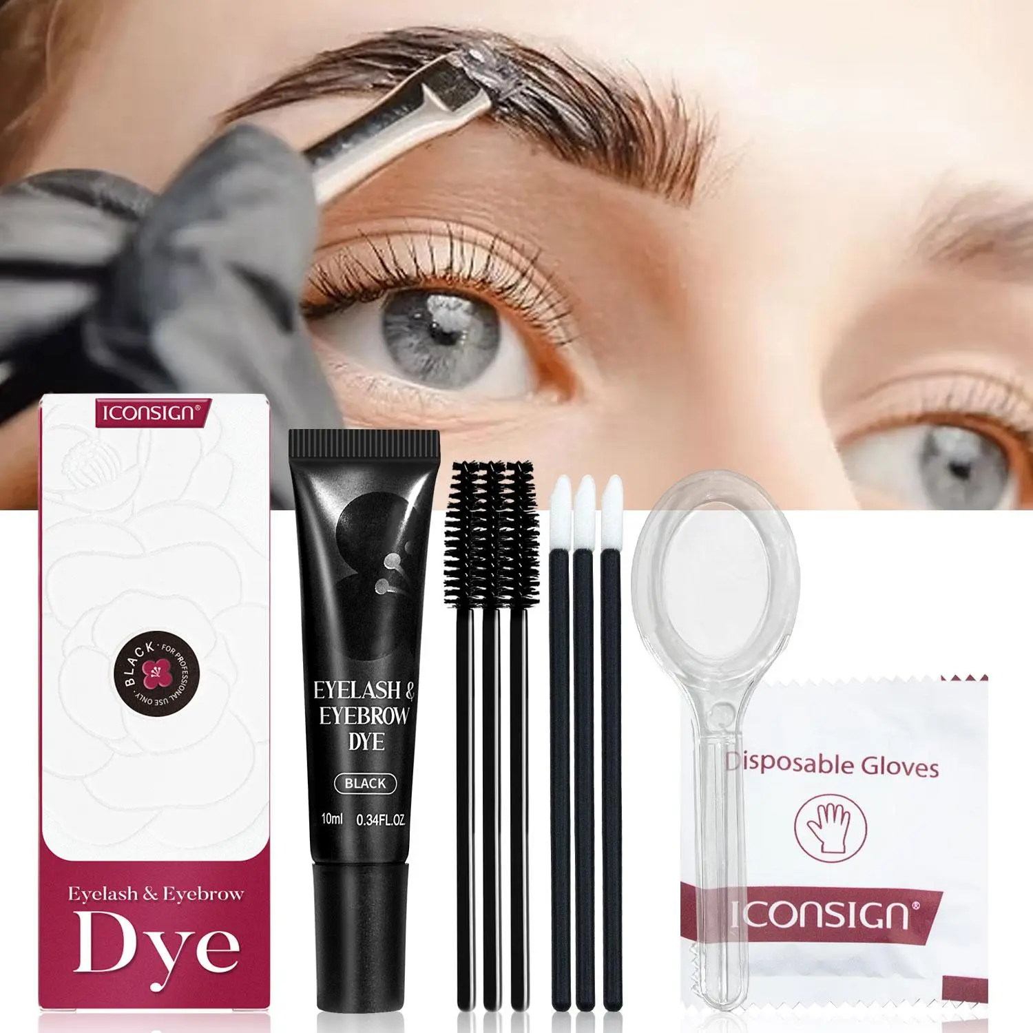 2 in 1 Eyebrow Staining Cream, Long Lasting Eyebrow Dye Kit, Natural Eyebrow Dyeing Cream, Eye Brow Makeup Tool for Women, Cosmetic, Eyebrow Tinting Cream, Eyebrow Dye Paste