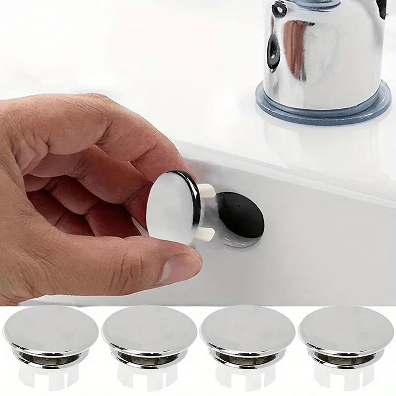 2/5pcs Double Ring Sink Overflow Cover - Plastic material, durable and easy to install, suitable for kitchen and bathroom basins - Prevents water overflow and clogging, perfect for gift giving