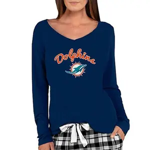 Football Fan Shop Officially Licensed NFL Ladies Marathon Long-Sleeve Top - Dolphins