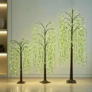 Charming LED Weeping Willow Lights - 3.9 ft / 4.9 ft / 5.9 ft, USB-powered artificial weeping willow floor lamp, perfect for home and holiday decor, Mother’s Day, spring and summer decorations, and various occasions
