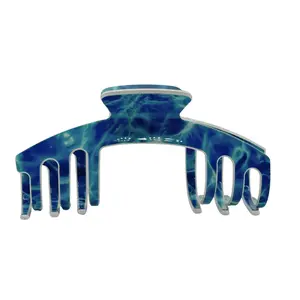 The Dana Glossy Blue Sunlit Water Claw Clip for Adjustable Hats Stylish Hair Accessory Secure & Versatile Design