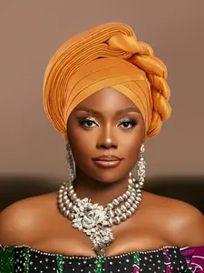 Vintage Fashion Knitted Headscarf Hat Turban Hijab, Comfortable Wrap Design, Suitable for Daily Commute, Parties, and More Scenes