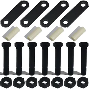 Trailer Axle Shackle Kit, Tandem Axle Trailer Kit for Double Eye Leaf Spring 3,500 lbs-7,200 lbs Axles (7 Nuts and 7 Bolts)