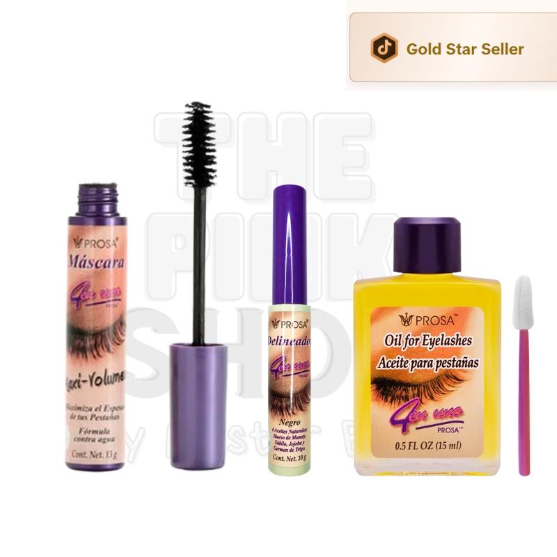 PROSA Maxi Volumen Mascara, Eyeliner and Serum All-in-one Set Makeup Cosmetic