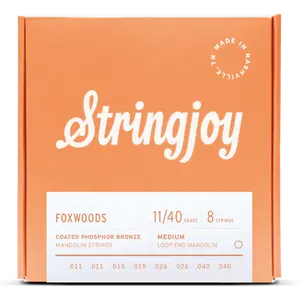 Stringjoy 11-40 Medium Gauge Foxwoods - Coated Phosphor Bronze Mandolin Strings
