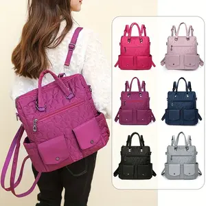 Quilted Vintage Women’s Backpack 🎒 Convertible Backpack Shoulder Crossbody for Daily Commute & Travel