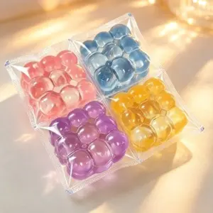 Super soft TPR gel squeeze toy, slow-rebound design, cute candy-colored finger stress-relief cube, can alleviate anxiety and help ADHD patients focus, also serves as a desk decoration, and is a great party gift for both children and adults