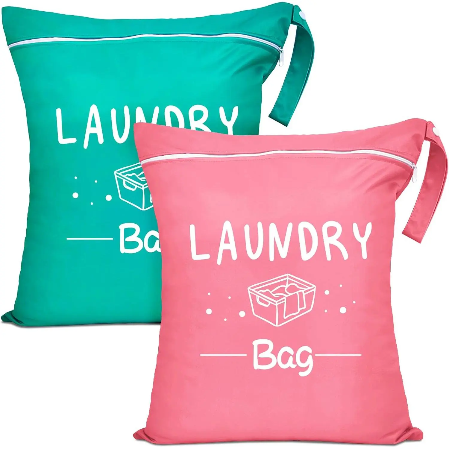 2 count Large Travel Laundry Bag  Wet Dry Bag Washable Dirty Clothes Bag Bathing Suit Workout Bag for Gym Clothes Laundry Wet Clothes Swimming Yoga