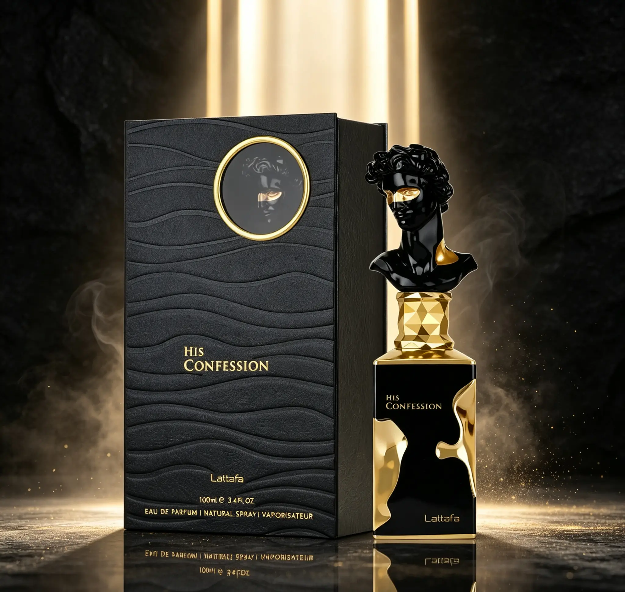 His Confession Men's Eau de Parfum 100ml (3.4 fl. oz), Bold Long-Lasting Masculine Fragrance with Spiced Mandarin, Vanilla & Warm Amber