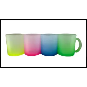 11 oz Frosted Ombre Glass Coffee Mug- Sublimation Blanks
