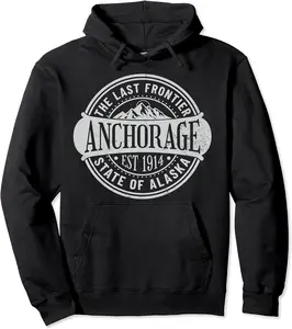 Anchorage Alaska Estd 1914 Mountain Last Frontier Souvenir Pullover Hoodie - Gabriellef Shop 23B0D1PFSQ2Q