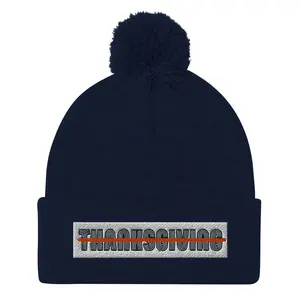 No Thanksgiving Pom-Pom Beanie