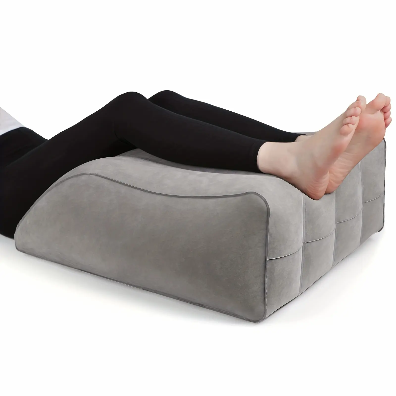 1pc Leg Lift Pillow, Inflatable Foot Rest Cushion, Leg Lift Cushion, Circulation Improvement Cushion, Suitable for Sleeping And Reading, Wedge Pillow for Sleeping, Dark Gray