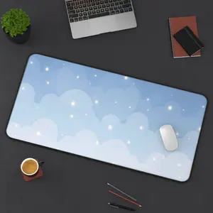 Pastel Cloud Desk Mat, Kawaii Mouse Pad, Blue Clouds Decor, Anime Desk Accessory, Large Gaming Mouse Pad, Office Pad, Gamer Gift