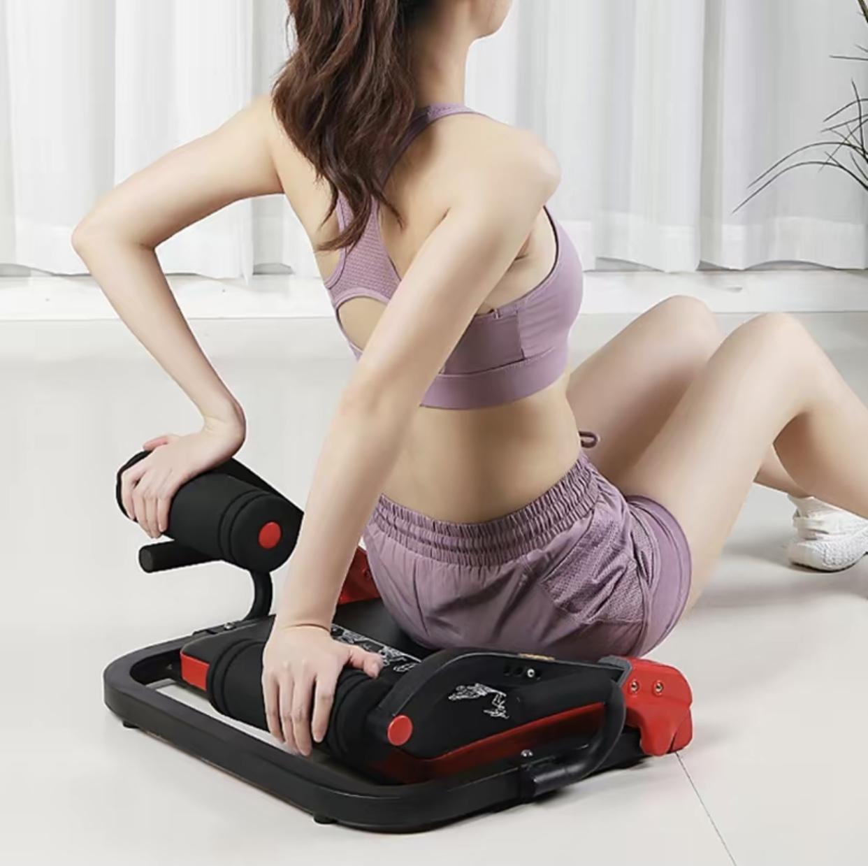 Ab Machine Sit Up Bench with Adjustable Resistance Foldable Ab Crunch Machine for Home Gym Core Workout Stomach Exercises Compact Storage back  extension  machine