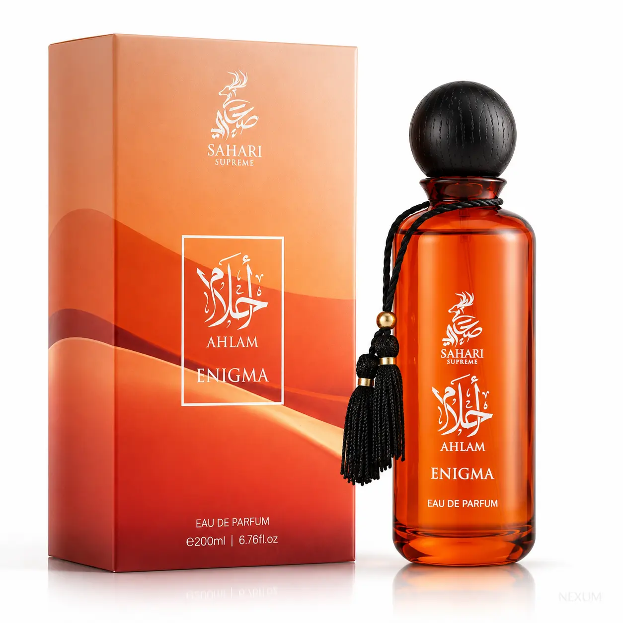Sahari Supreme Ahlam Enigma Eau de Parfum for Women, 200ml Long-Lasting Luxury Arabic Fragrance, Floral-Woody Amber Scent