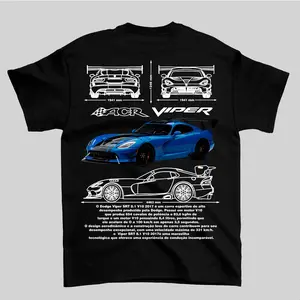 Dodge Viper SRT Graphic Reprint T-Shirt Hoodie Sweatshirt 2 Sided