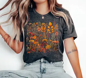 Cottagecore Shirt Granola Girl Boho Wildflower Shirt Botanical Shirt Cottage Core Shirt Goblincore Shirt Fairycore Floral Shirt Nature