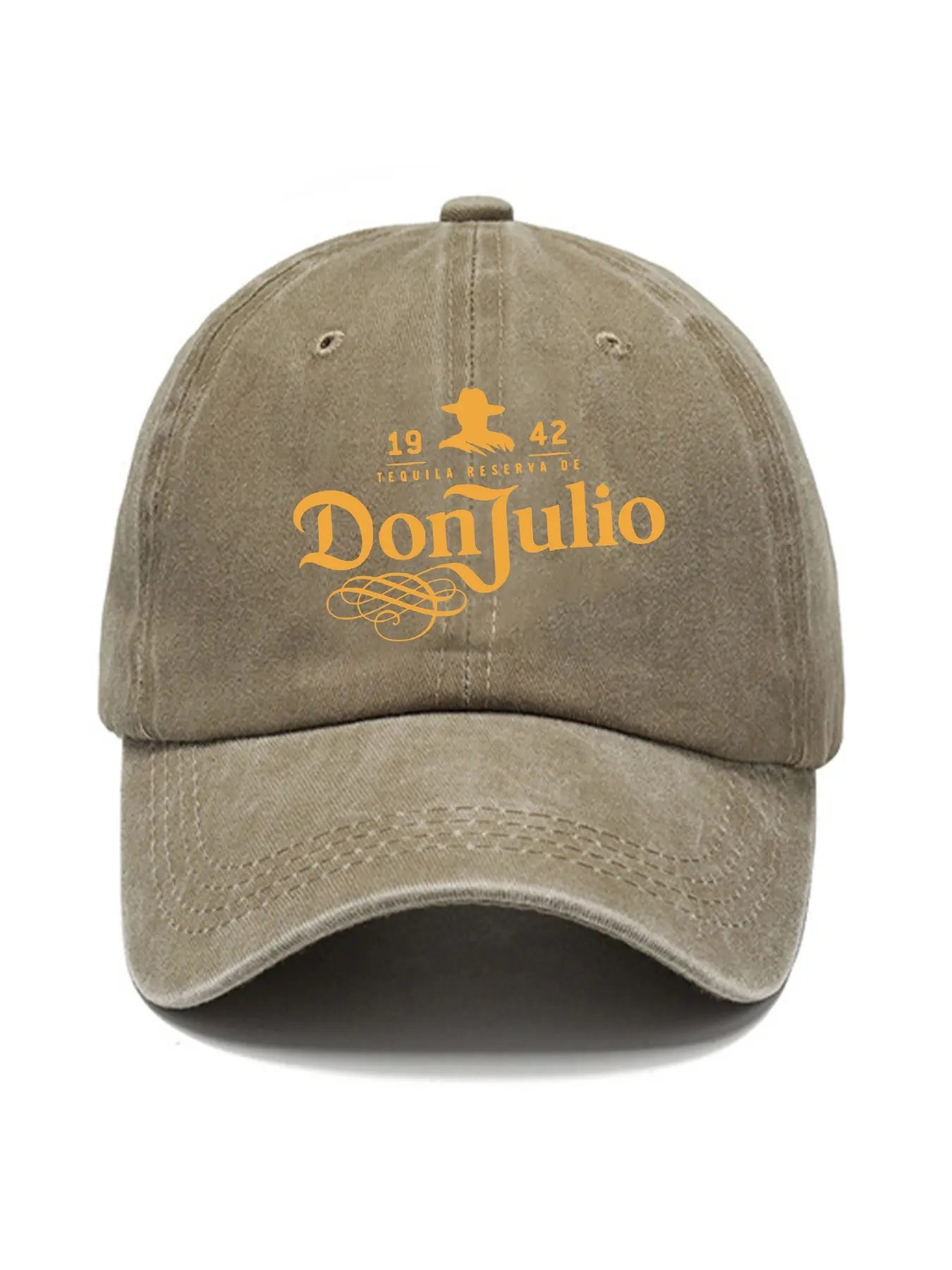 Don Julio 1942 Tequila Embroidered Vintage Baseball Cap, Unisex Retro Washed Brim Hat, Casual Streetwear Headgear for Daily Wear