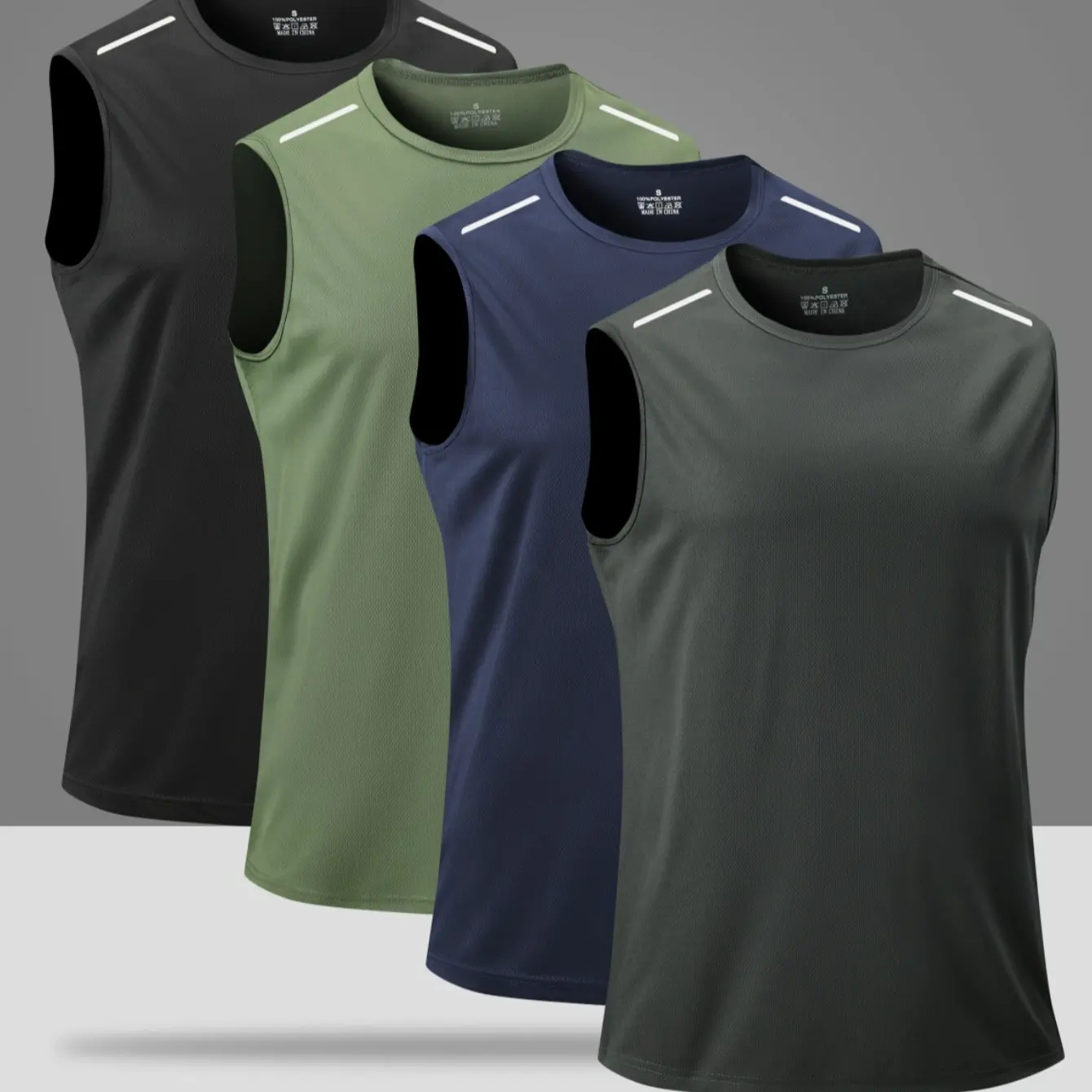 Dark Gray + Dark Blue + Army Green + Black