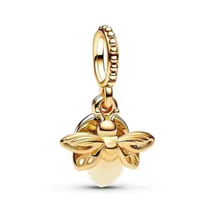 Cute Chameleon Firefly Cat Charm Pendant 925 Sterling Silver for Bracelets Women's High Quality Personalized Fine Jewelry
