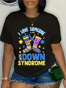 100% Cotton Down Syndrome Designs For Women And Men Down Syndrome T-Shirt
