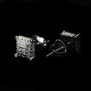 7.5MM VVS Square Cluster Earrings