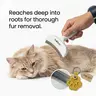 TUFFYUKI Cat Deshedding Brush Undercoat Loop Brush Alternative Extra Wide Curved Stainless Steel Grooming Rake For Cats And Dogs Loose Fur Remover For Long And Short Hair With Free Paw Charm