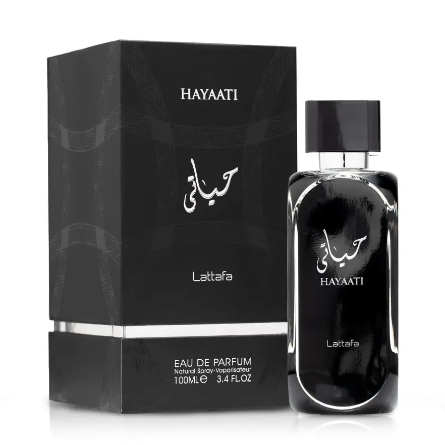 Lattafa Hayaati for Men Eau de Parfum Spray, 3.4 Ounce Woody Aromatic Spicy Fragrance, Everyday Wear, Edp Spray