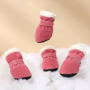 Dog Shoes Winter Small Dog Teddy Cotton Shoes Maltese Pomeranian Winter Warm Snow Boots