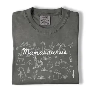 Comfort Colors Mamasaurus Shirt, Dinosaur Mom Shirt, Cute Dino Mama Graphic Tee, Mother's Day Gift