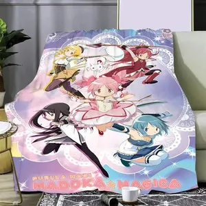 Puella Magi Madoka Magica Printed Blanket Picnic Blankets Warm Blanket Soft and Skin-friendly Blanket Home Travel Birthday Gift