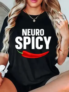 100% Cotton Neuro Spicy Neurologist T-Shirt Casual Graphic Printed Tee
