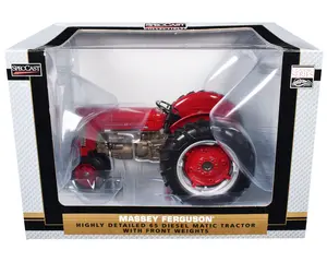 Massey Ferguson 65 DieselMatic Narrow Front Tractor w/Front Weights Red w/Bronze "Classic Series" 1/16 Diecast Model by SpecCast
