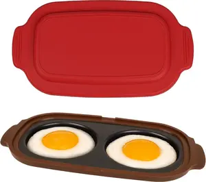 Microwave Egg Cooker, Rapid Egg Poacher for Breakfast with Lid, Easy to Use and Clean,