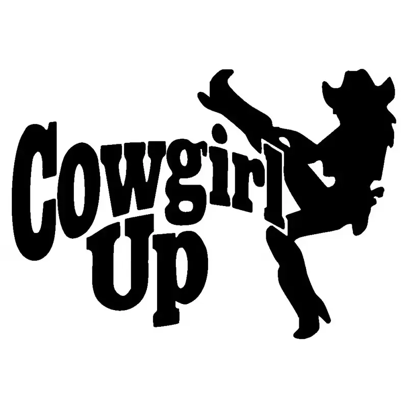 Western Cowgirl Vinyl Sticker,  Cowboy Boot Pattern Car Decal with “Cowgirl” Text, Weatherproof High-Contrast Design for Cars, Trucks, Laptops & Outdoor Use