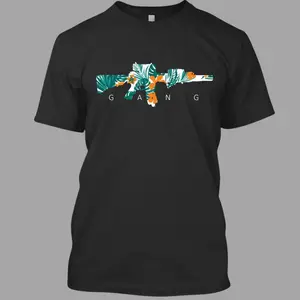 Tactical Aloha Shirt, Flower Rifle Design, Gun Rights Apparel, 2nd Amendment Gift, Tropical Camo Tee