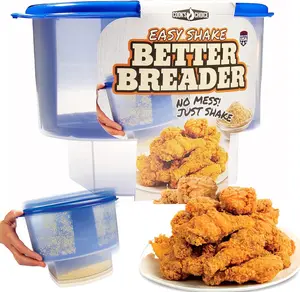 Better Breader Bowl – COOK'S CHOICE All-in-One Mess-Free Breading Station for Meat, Fish & Veggies, Shake Coating System, Made in USA