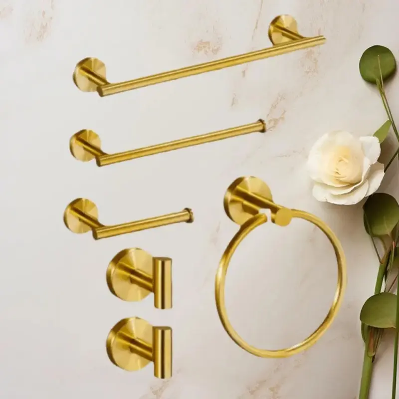 Bathroom Accessories Set, Including Towel Rack, Toilet Paper Holder, Bathroom Decor Set, Bathroom Storage Rack, Bathroom Accessories, Home Organizer, Bathroom Sets