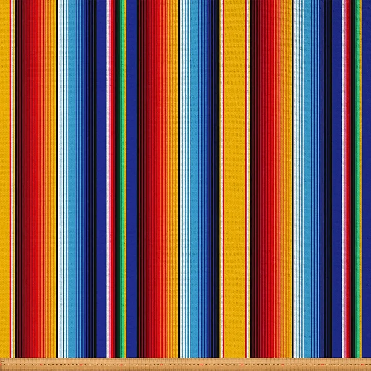 Feelyou Boho Ethnic Mexican 3D Printed Colored Synthetic Fabric by the 1yd (180in x 58in) - Multi-Size, Tight Weave, Easy-Clean, Waterproof Indoor-Outdoor Upholstery for DIY Home Projects, Accent Pillows, Refinishing Furniture, Customised, 2 Yards (Length