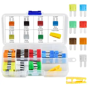 105PC Micro2 Fuse Assortment Kit - Upgraded Automotive Blade Fuses (5A,7.5A,10A,15A,20A,25A,30A), with Puller Tool for Car Boat Truck SUV RV