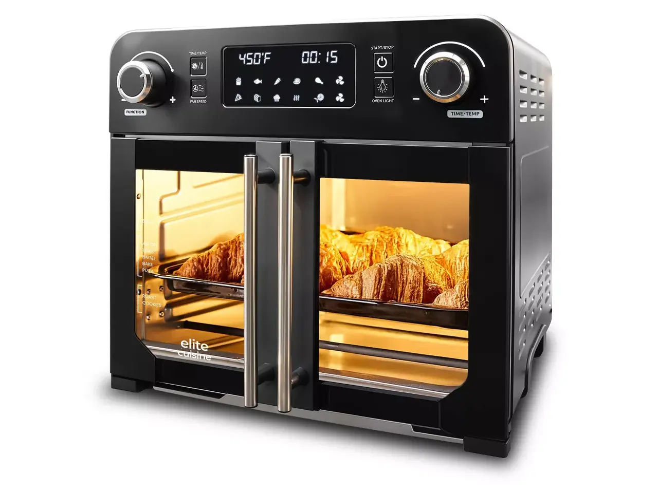 Elite Cuisine EAF9202 Digital 23L French Door Air Fryer Oven Elite Cuisine EAF9202 Digital 23L French Door Air Fryer Oven
